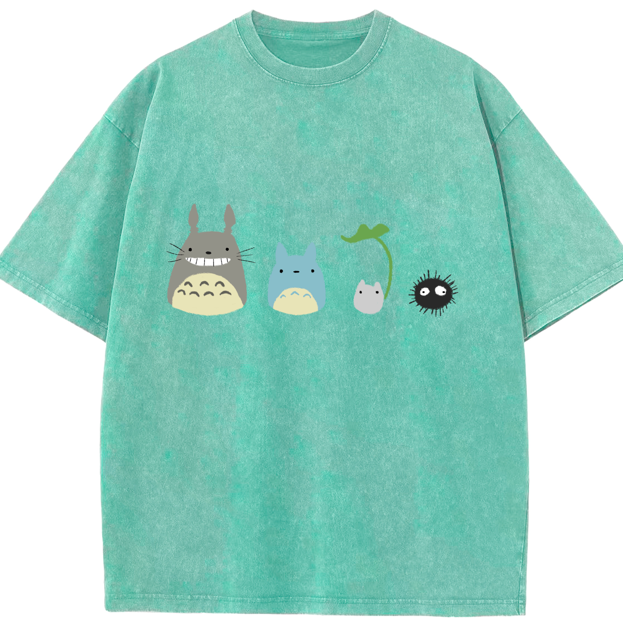 （画像用） となりのトトロ 草壁メイ 草壁サツキ My Neighbor Totoro Satsuki Kusakabe Mei Kusakabe 綿100% ヴィンテージ風 半袖Tシャツ（フロントプリント）